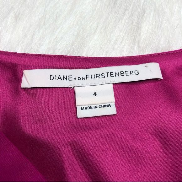 Diane Von Furstenberg Pink Boatneck V-Back Sleeveless Jori Sheath Dress Size 4 - Picture 12 of 15